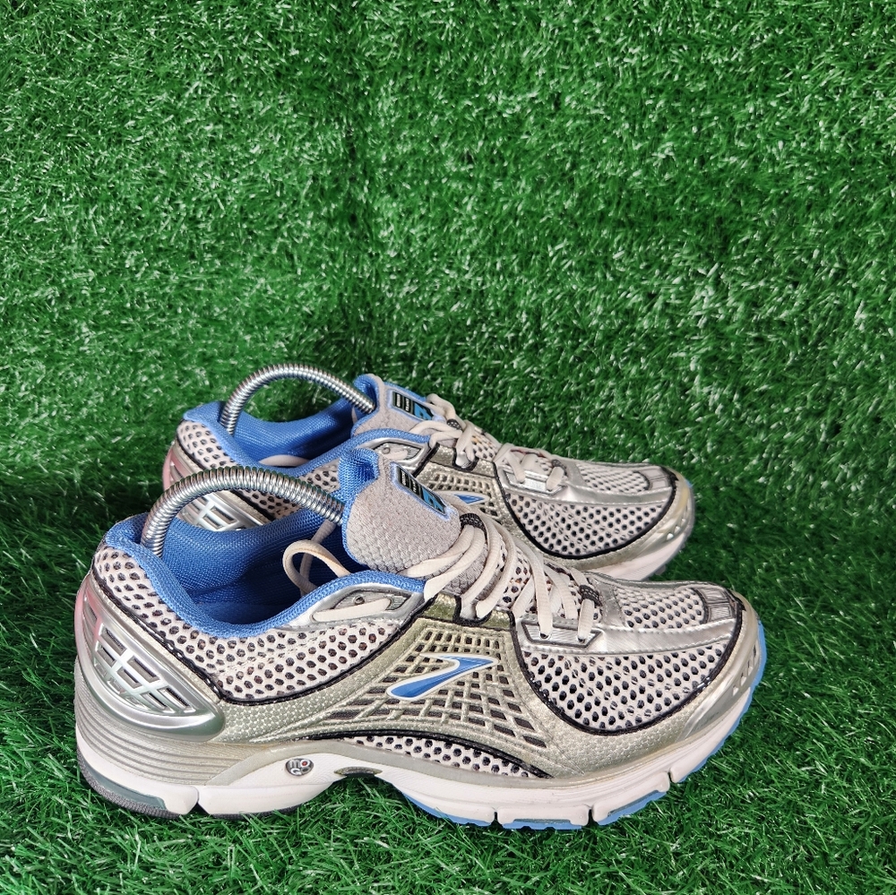 Brooks Trance 7 Womans Athletic Running Shoes Sneakers Silver Blue Size 10 Women